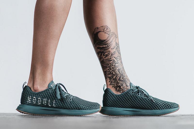 Deep / Turquoise Nobull Deep Teal Mesh Runner Women's Running Shoes | CA I1758L